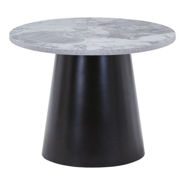 Brito Coffee Table - Grey/Black, Melamine/Steel/MDF, 60x60x45 cm