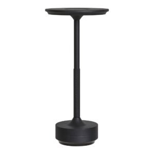 Lampe de table LED Lyneham - Aluminium, Noir - 13x13x28,5 cm